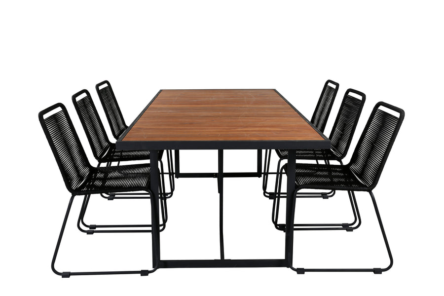 Eetgroep Khung met de stoelen Lindos 