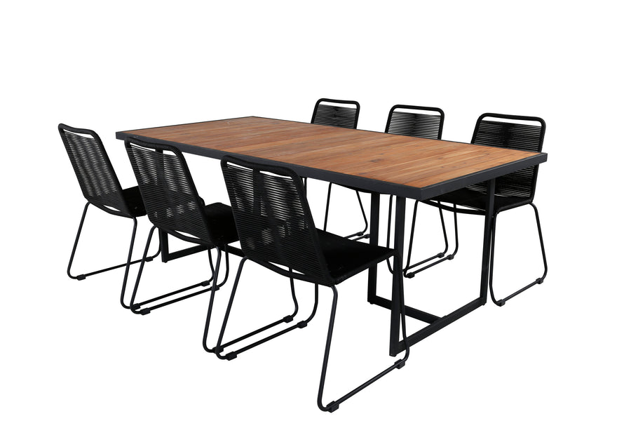 Eetgroep Khung met de stoelen Lindos 