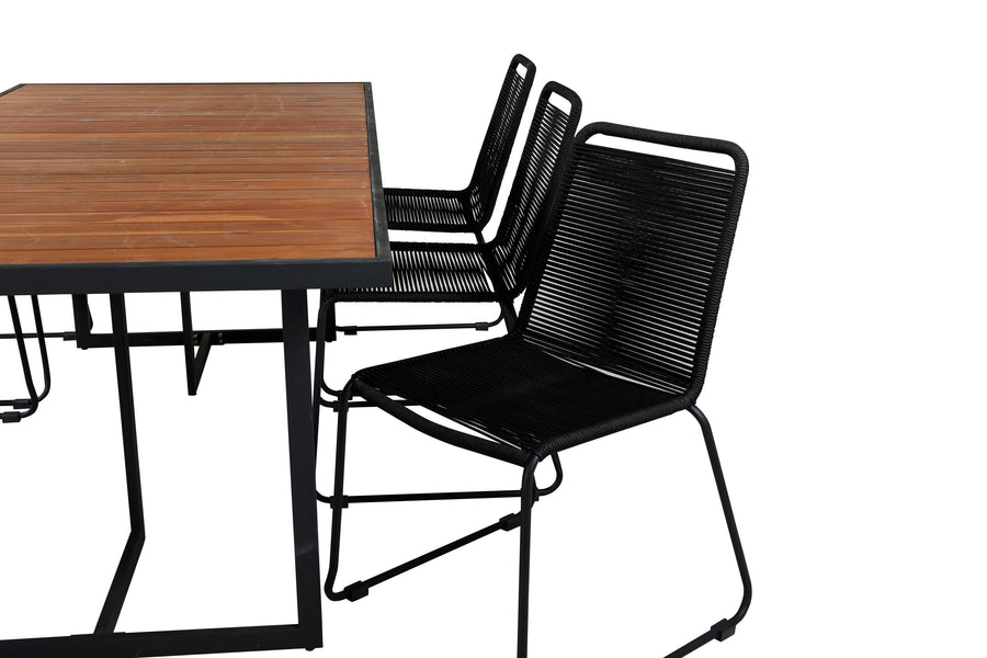 Eetgroep Khung met de stoelen Lindos 