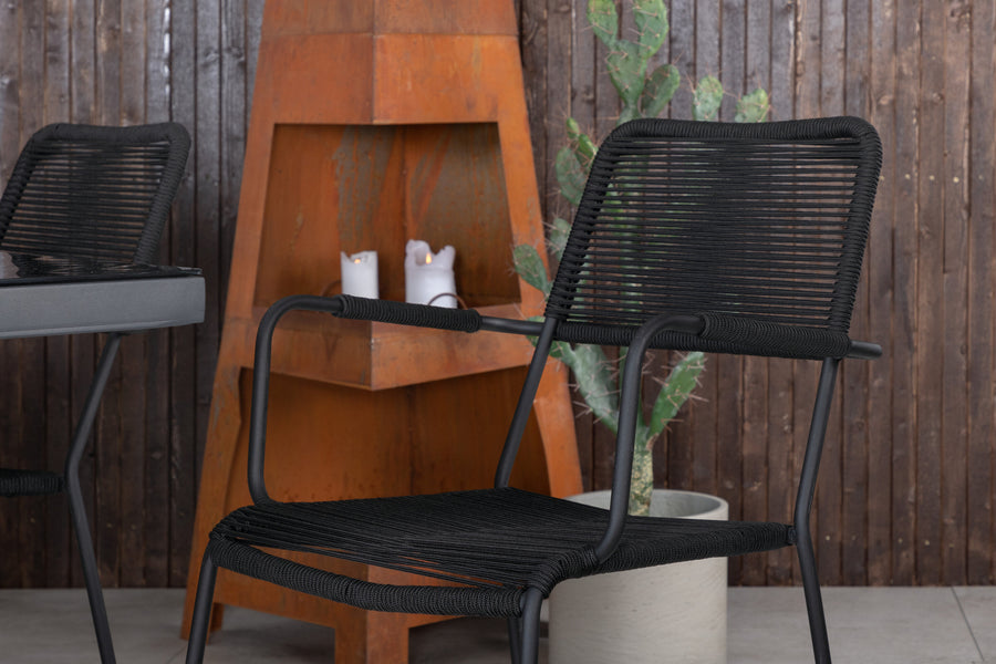 Eettafel Dallas & stoelen Lindos 