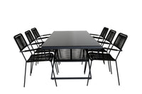 Eettafel Dallas & stoelen Lindos 