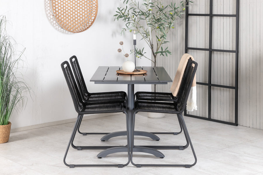 Eetgroep Denver met de stoelen Lindos 
