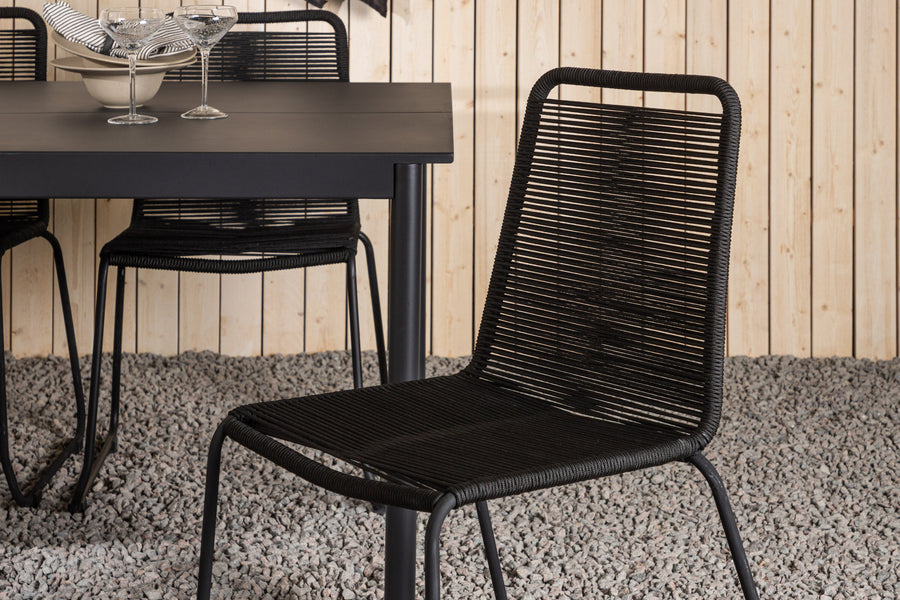 Eettafel Modena met de stoelen Lindos 