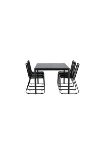 Eettafel Modena met de stoelen Lindos 
