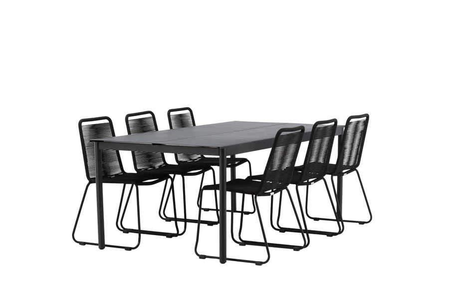 Eettafel Modena met de stoelen Lindos 