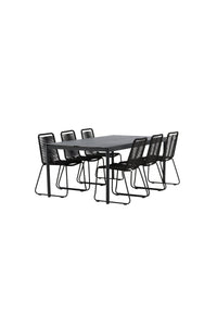 Eettafel Modena met de stoelen Lindos 