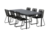 Eettafel Modena met de stoelen Lindos 