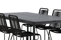 Eettafel Modena met de stoelen Lindos 