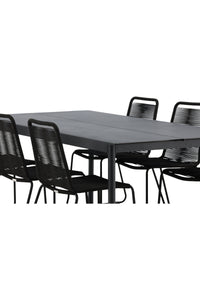 Eettafel Modena met de stoelen Lindos 