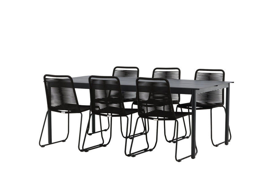Eettafel Modena met de stoelen Lindos 