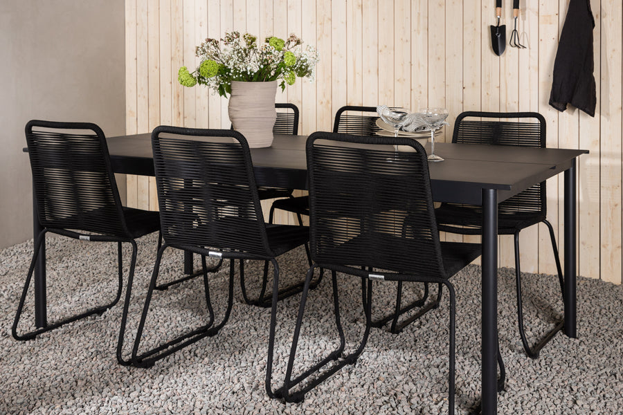 Eettafel Modena met de stoelen Lindos 