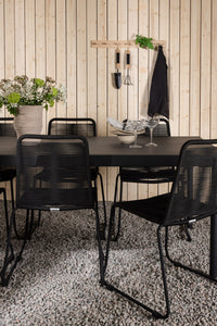 Eettafel Modena met de stoelen Lindos 