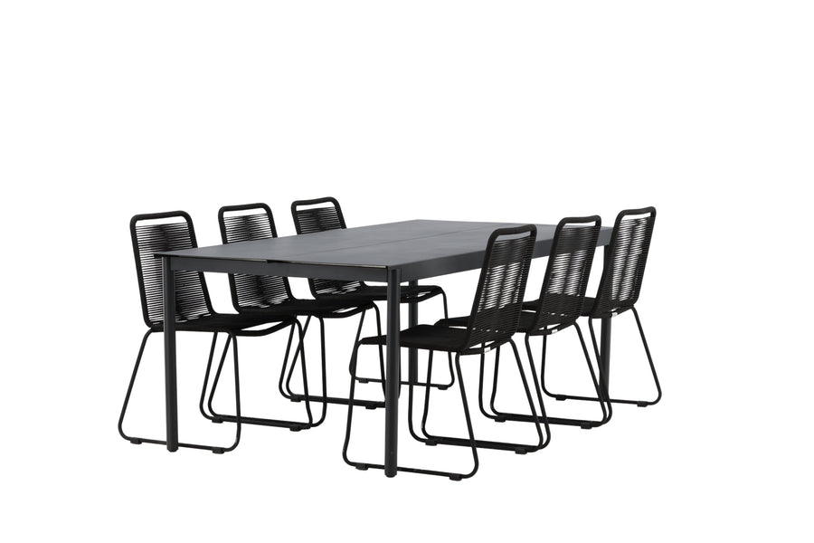 Eettafel Modena met de stoelen Lindos 
