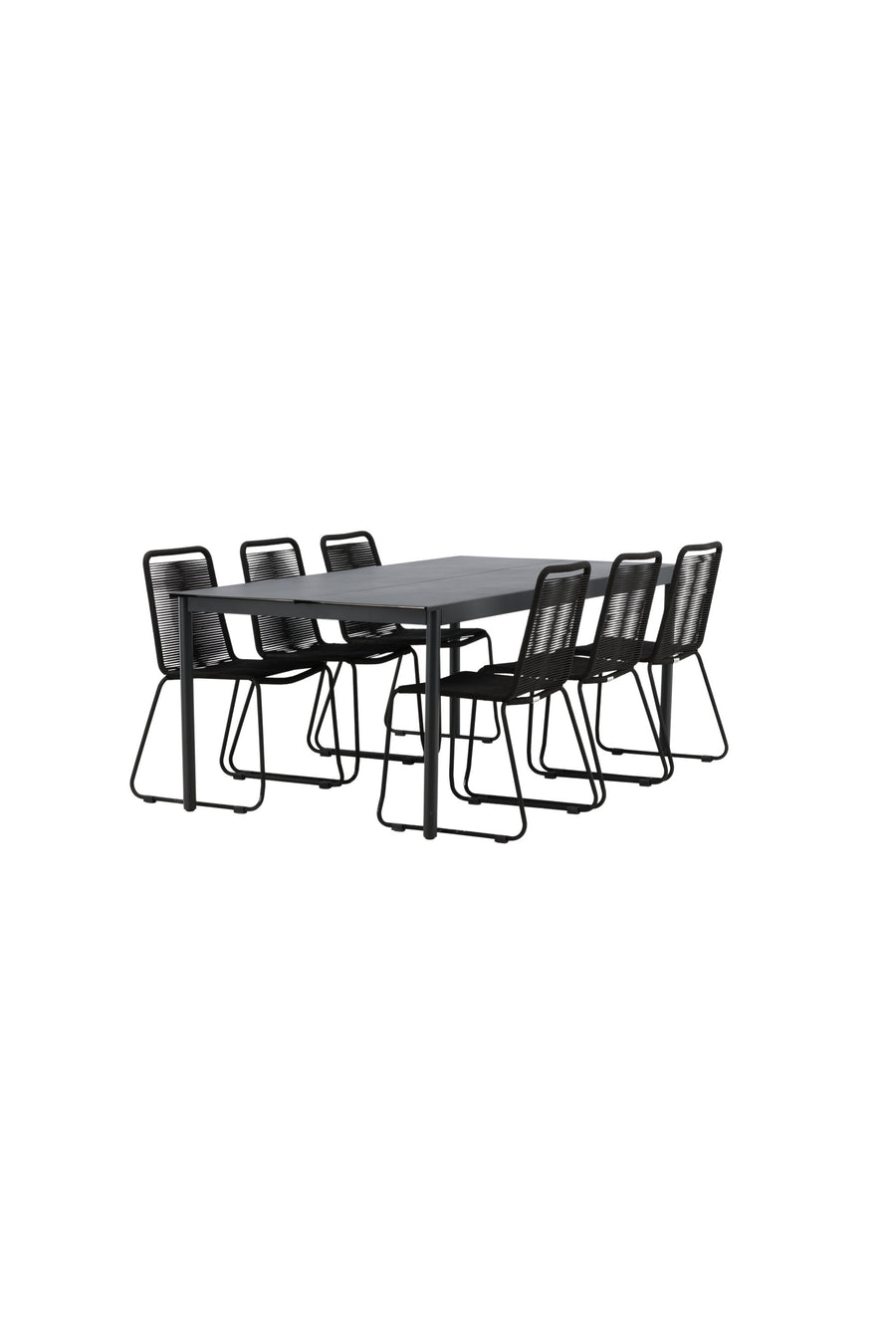 Eettafel Modena met de stoelen Lindos 