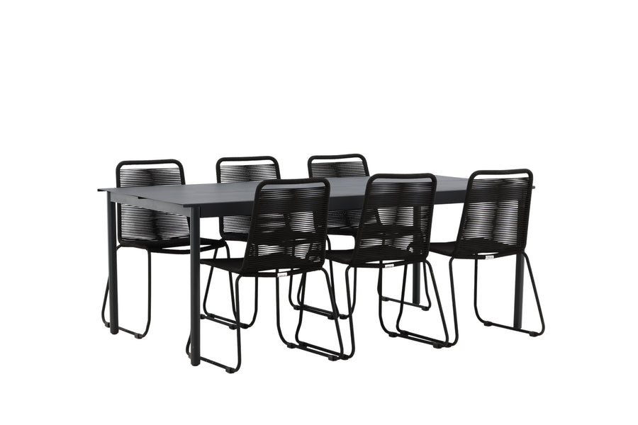 Eettafel Modena met de stoelen Lindos 