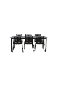 Eettafel Modena met de stoelen Lindos 