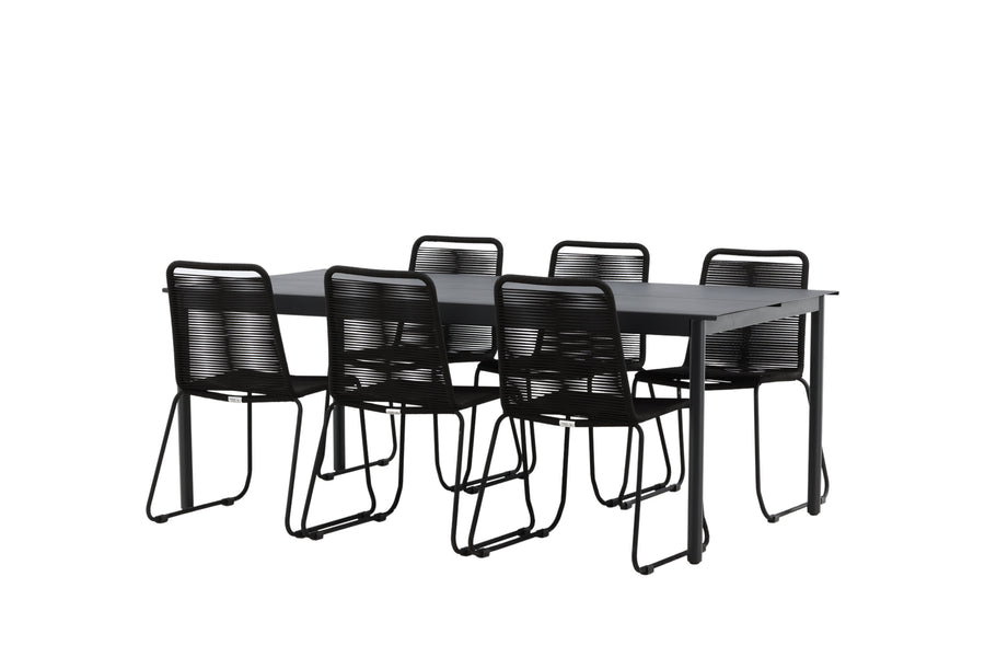 Eettafel Modena met de stoelen Lindos 