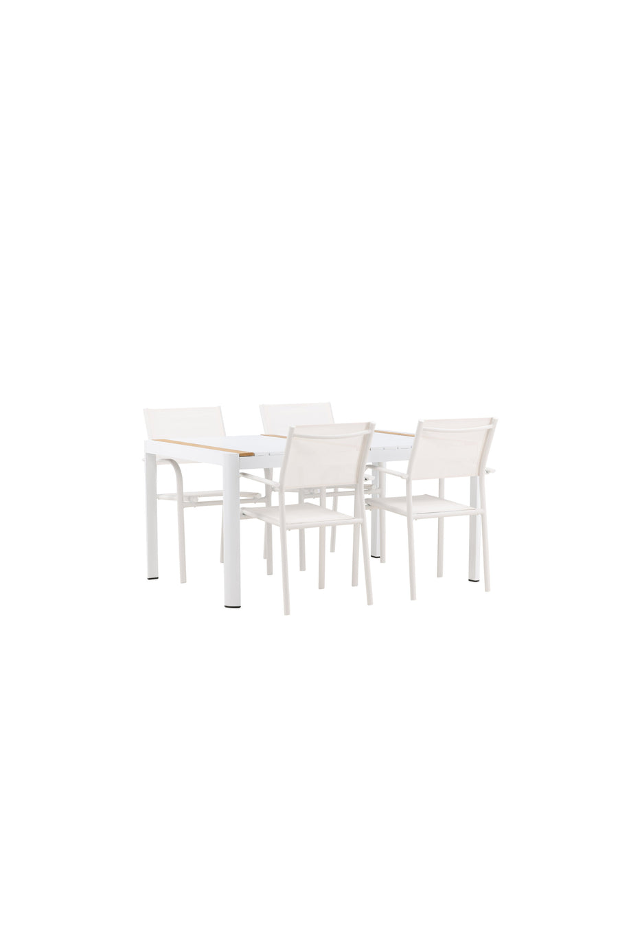 De eettafel Togo met de stoelen Santorini 