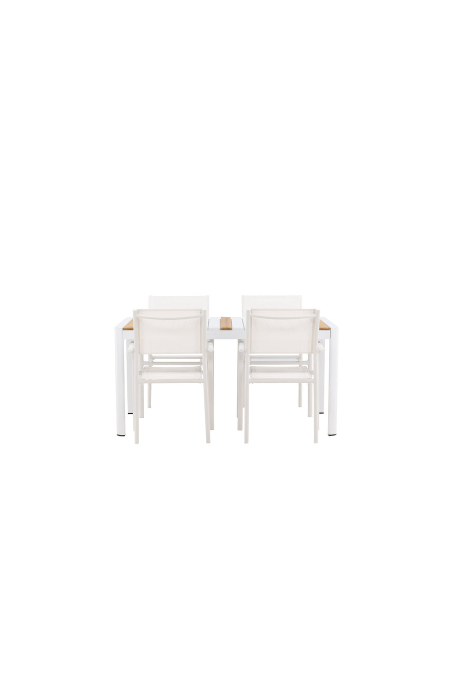 De eettafel Togo met de stoelen Santorini 
