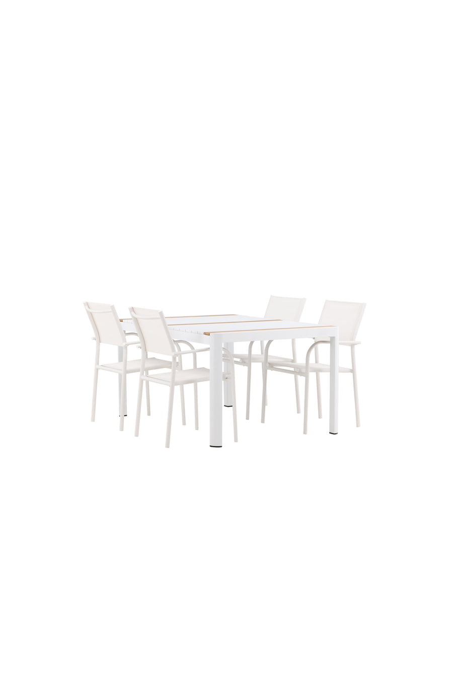 De eettafel Togo met de stoelen Santorini 