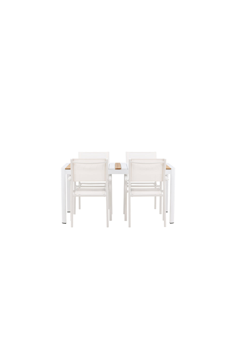 De eettafel Togo met de stoelen Santorini 