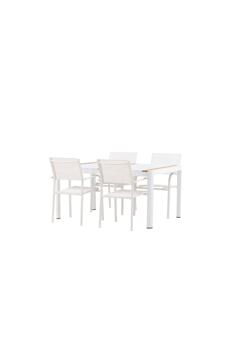 De eettafel Togo met de stoelen Santorini 