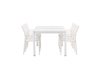 Eettafel Togo met de stoelen Santorini 