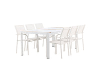 Eettafel Togo met de stoelen Santorini 