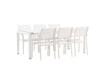 Eettafel Togo met de stoelen Santorini 