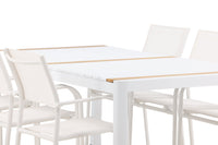 Eettafel Togo met de stoelen Santorini 