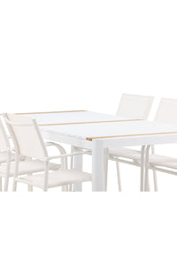 Eettafel Togo met de stoelen Santorini 