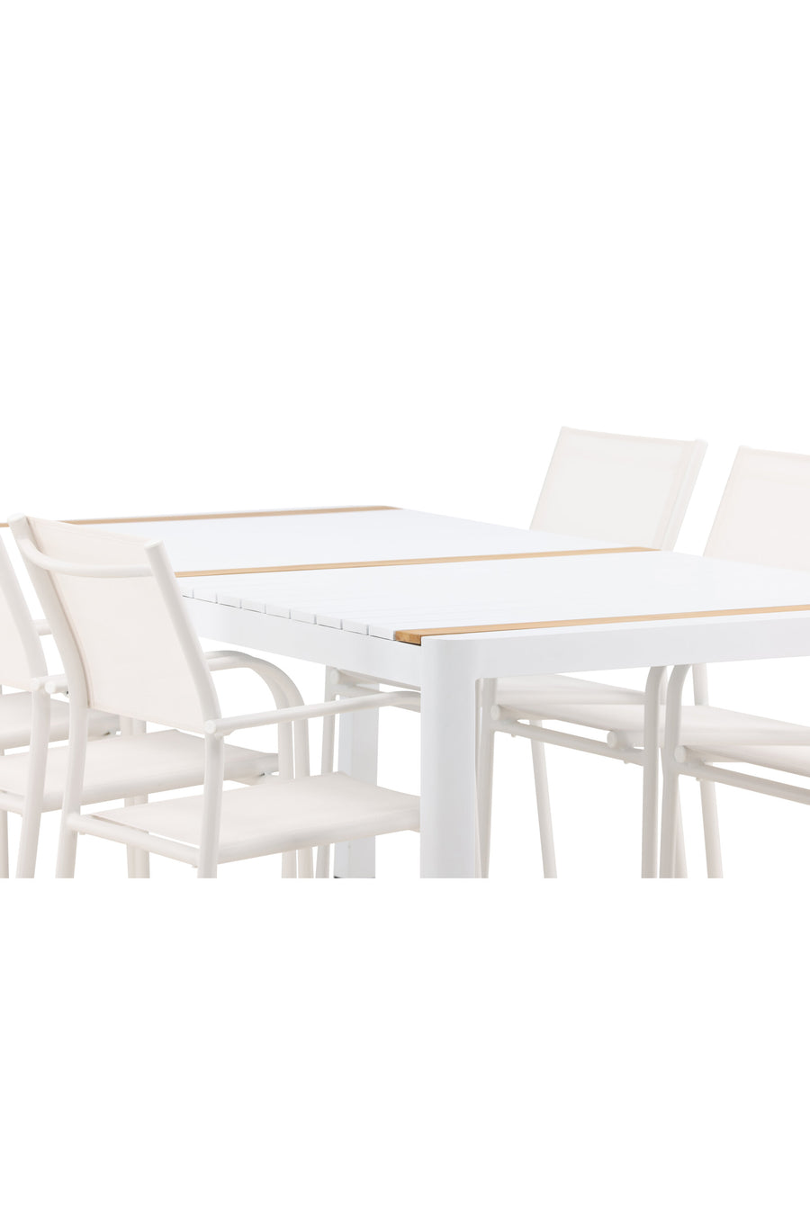 Eettafel Togo met de stoelen Santorini 