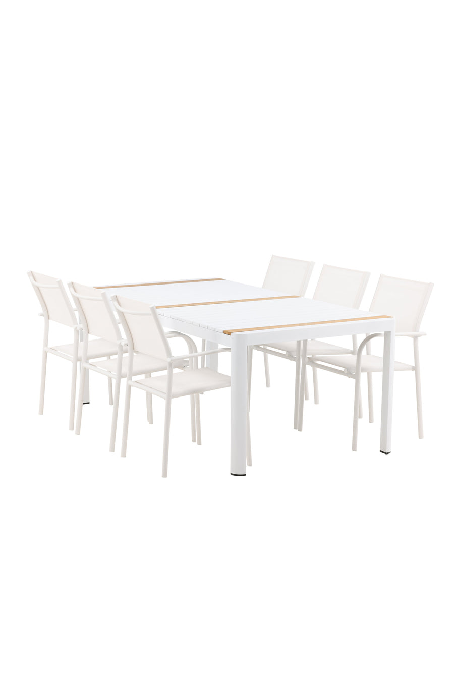 Eettafel Togo met de stoelen Santorini 