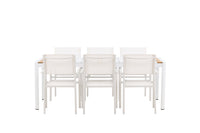 Eettafel Togo met de stoelen Santorini 