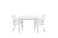 Eettafel Togo met de stoelen Santorini 