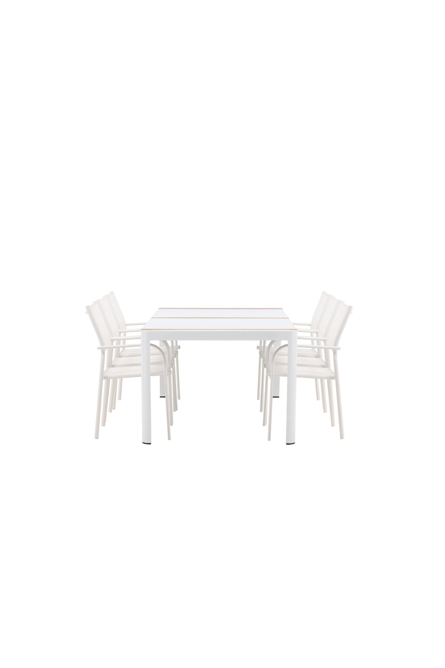 Eettafel Togo met de stoelen Santorini 