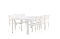 Eettafel Togo met de stoelen Santorini 
