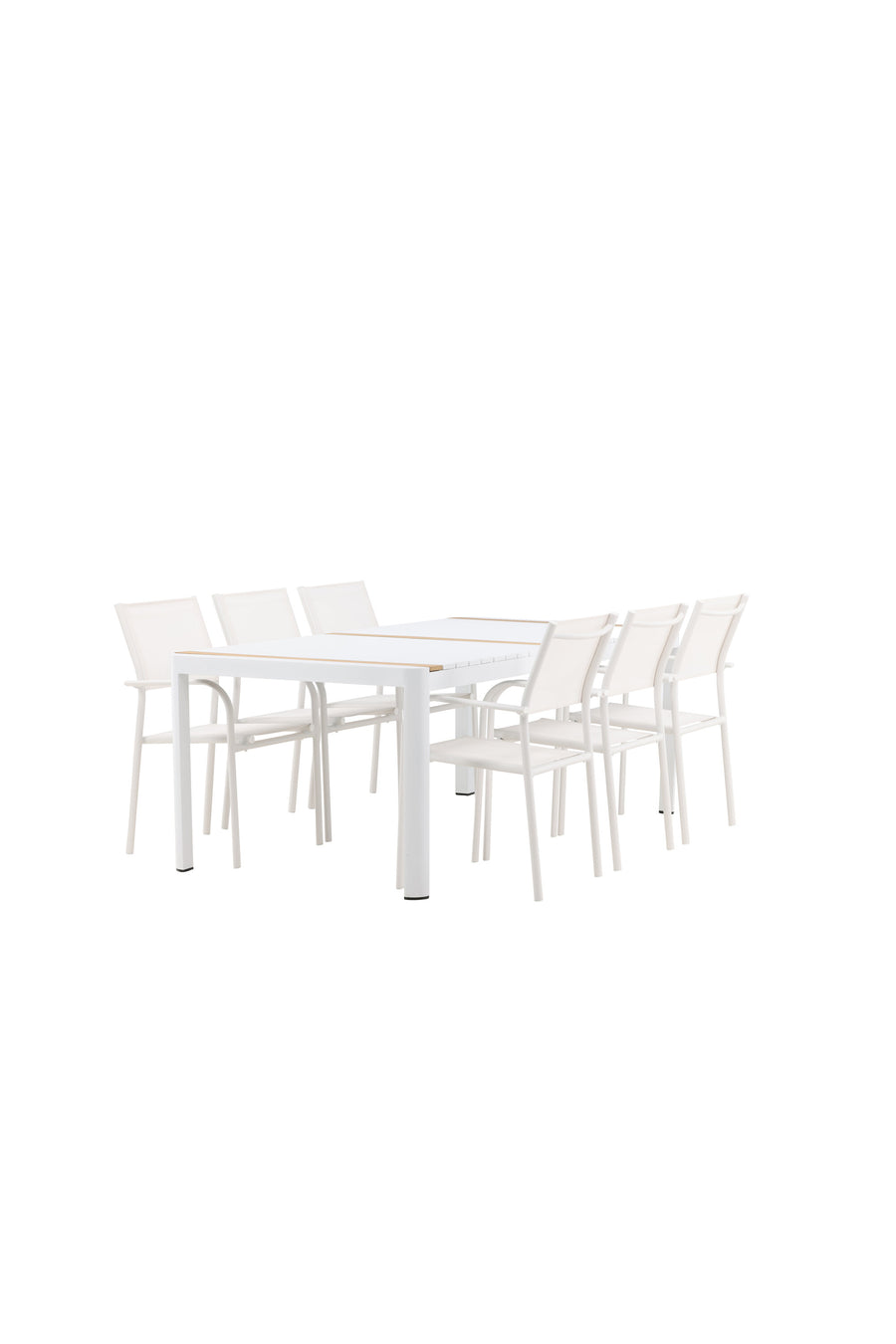 Eettafel Togo met de stoelen Santorini 