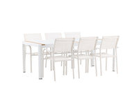Eettafel Togo met de stoelen Santorini 