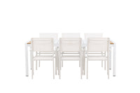 Eettafel Togo met de stoelen Santorini 