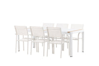 Eettafel Togo met de stoelen Santorini 
