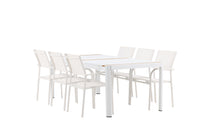 Eettafel Togo met de stoelen Santorini 