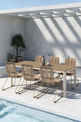 Etna eethoek met de stoelen Bois 