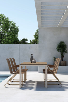 Etna eethoek met de stoelen Bois 