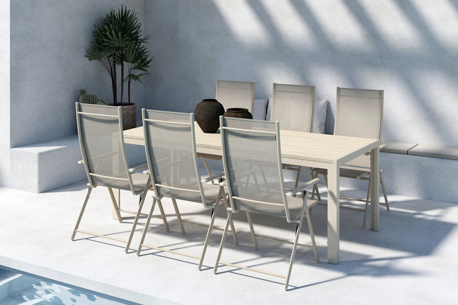 Mirko eettafelset met de Levanzo stoelen 