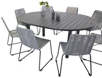 Eetgroep Marbella met de stoelen Lindos 