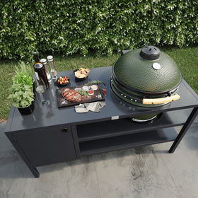 UMAMI Buitenkeuken Module 3 voor kamado + Kamado SUMO Maxi, zwart / groen