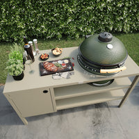 UMAMI Buitenkeuken Module 3 voor kamado + Kamado SUMO Maxi, beige / groen