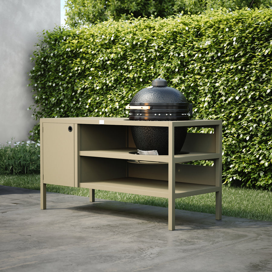 UMAMI Buitenkeuken Module 3 voor kamado + Kamado SUMO Midi, beige / zwart