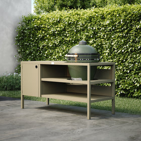 UMAMI Buitenkeuken Module 3 voor kamado + Kamado SUMO Midi, beige / groen